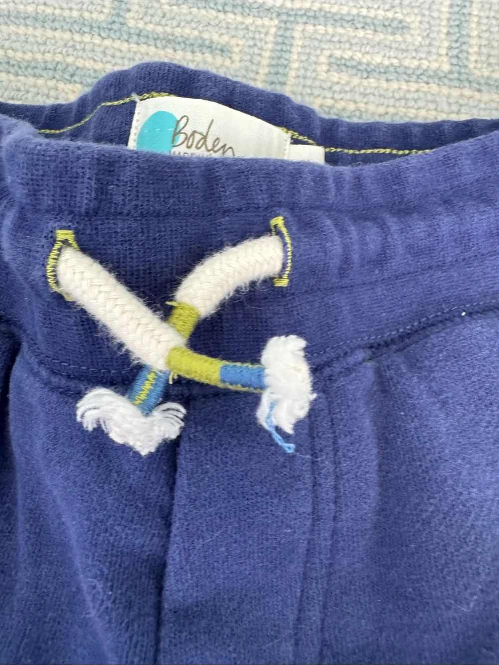 Mini Boden Kids Navy Blue Knit Pull-On Sweat Pants
